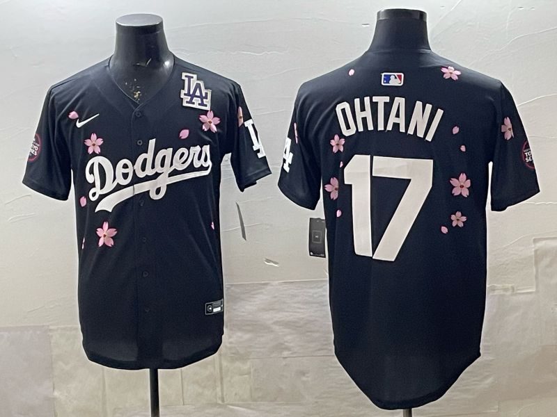 Men 2025 Nike Los Angeles Dodgers #17 Ohtani Black Game MLB Jersey 02->buffalo bills->NFL Jersey